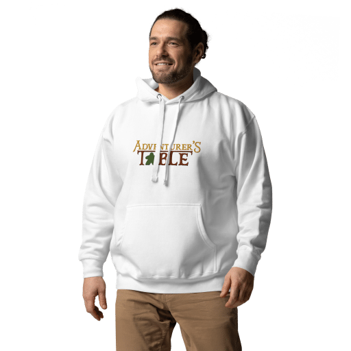 adventurer's table white adult hoodie